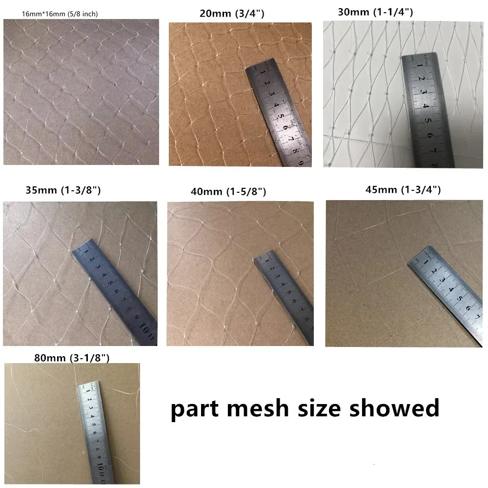 0.4mm Line Semi-Finished Product Fishing Net Small Monofilament Nylon Net Outdoor Fishing Network Rede De Pesca Fishing Gear 250409