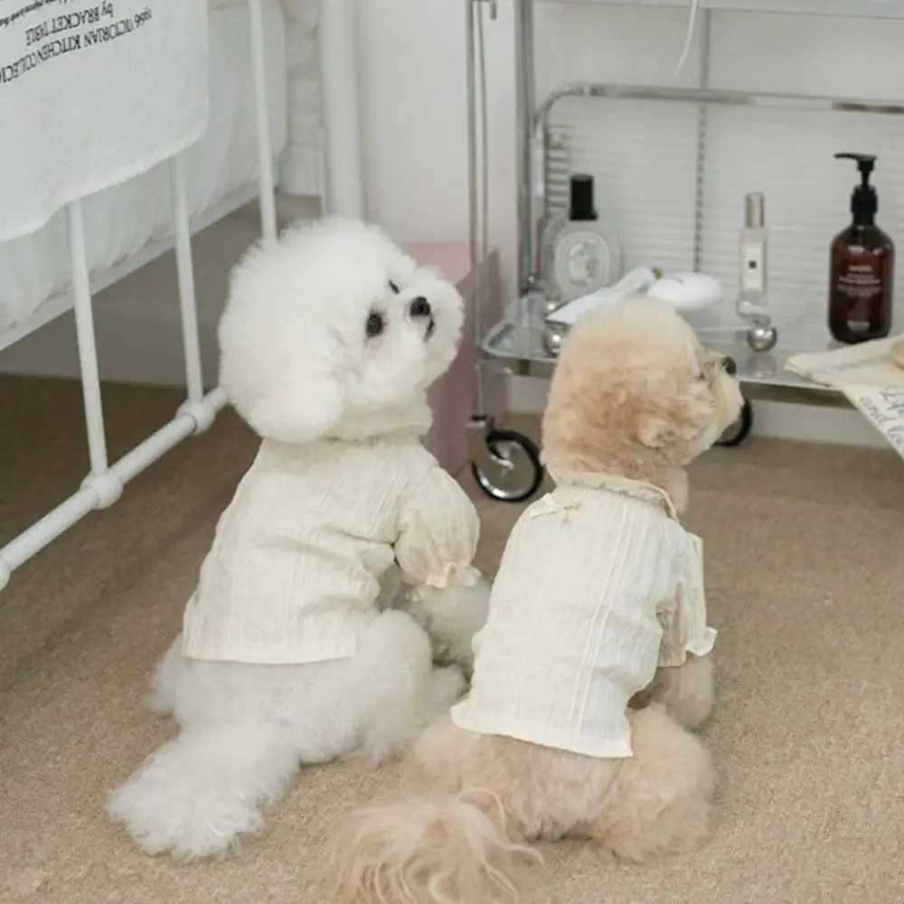 Retro Pet Plaid Strap Skirt Breathable Thin Design Dog Vest Dresses Flying Sleeve Soft Cat Plaid Pleated Shirt For Puppy Kittens J251110