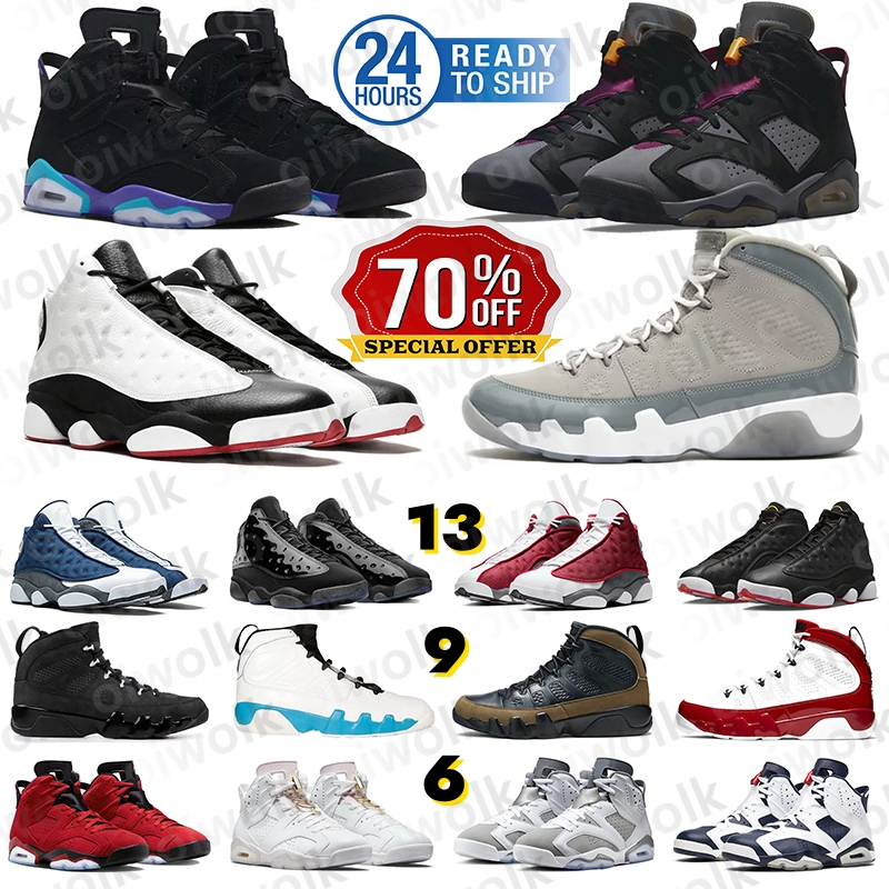 Designer basketball shoes jordan6men men women 13 Bred Playoffs 9 Cool Grey Powder Blue Charcoal University Gold 6 Black Infrared outdoor mens Trainers sneakers