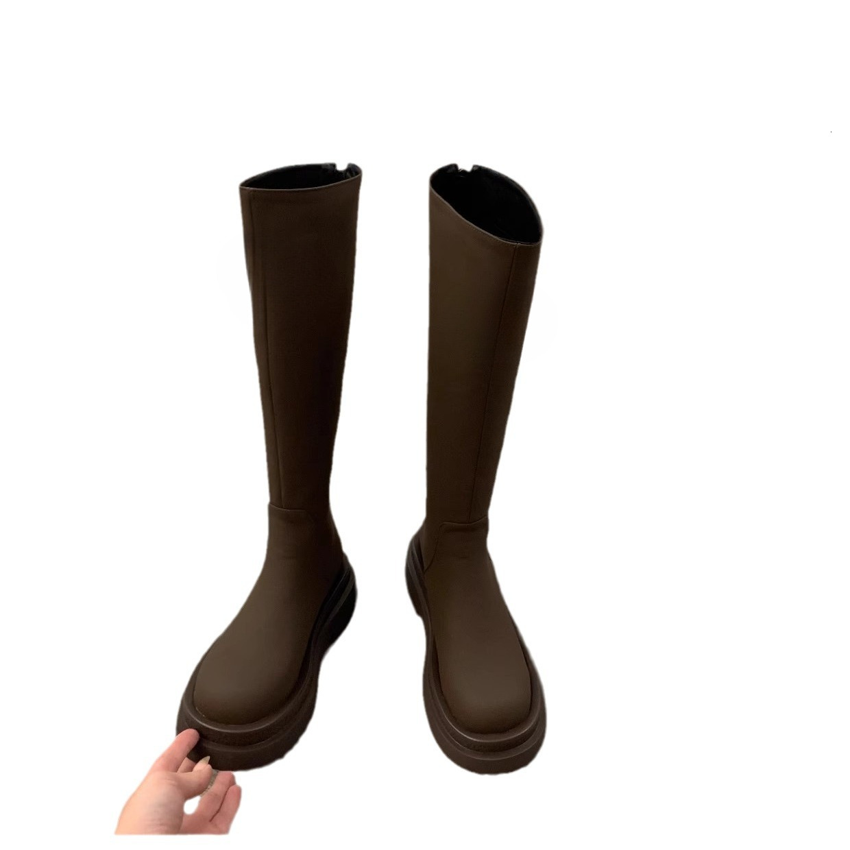 New style thick soled high top boots suitable for women, petite, tall and slim, knee high riding boots, designer shoes, snow boots