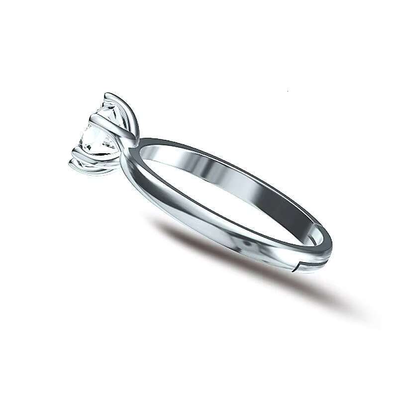 European American 1 Mosan Zircon Ring Cross-Mirror Classic Six-Claw Copper Plated Platinum Fashion Wholesale Rings