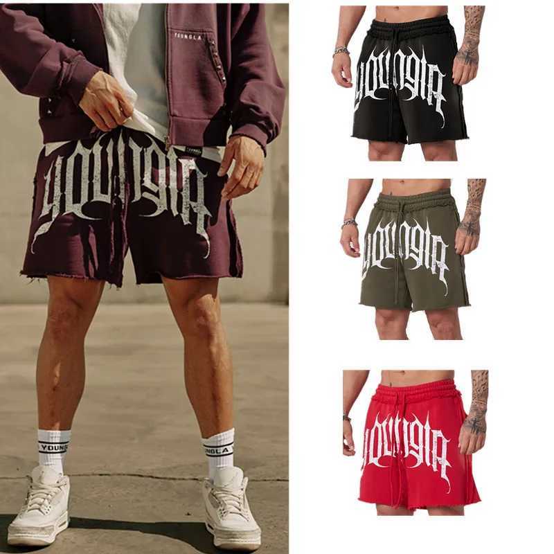 New American fitness shorts for running training summer casual loop five point cotton shorts X250410