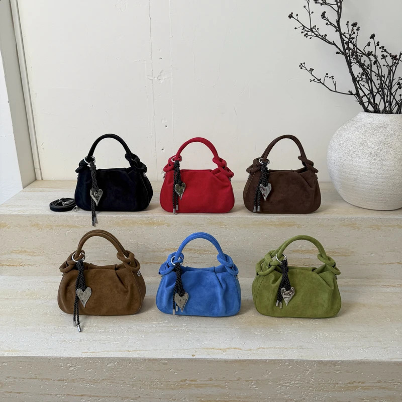 Faux Suede hasp sewing thread Shoulder Bags Simple Ladies Bags on Sale 2025 Versatile Commuting Solid Color Crossbody Bags 251106