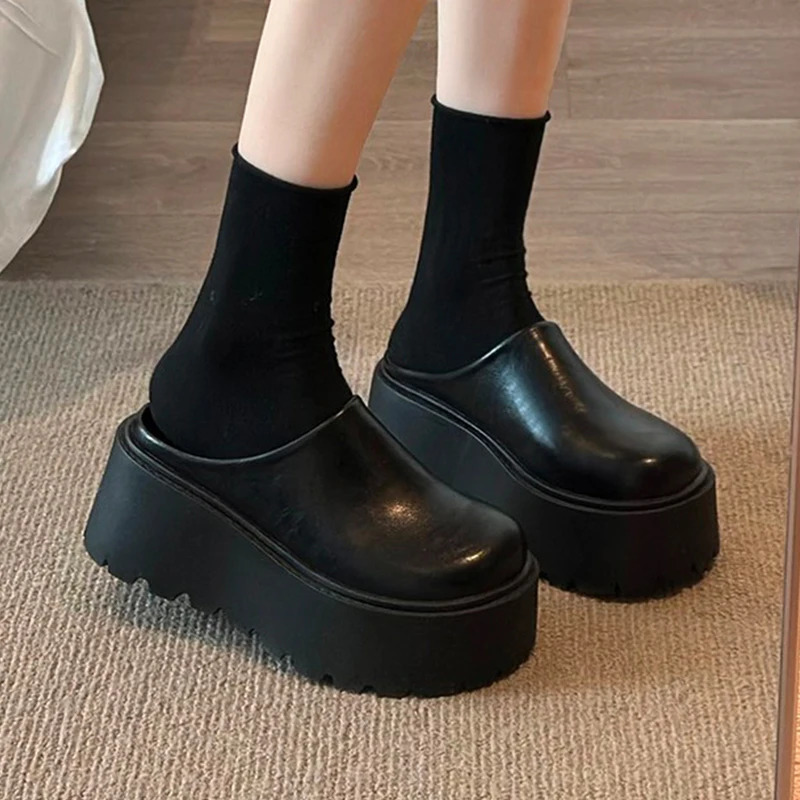 Flats Platform Women Slippers Fashion Autumn Mules Shoes Casual Slingback Cozy Shoes Woman Slides Trend Ladies Flip Flops 251107