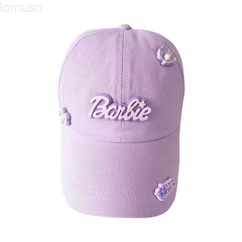 Sanrio 2024 Spring New Childrens Baseball Cap Cute 3D Cartoon Sunshade Embroidered Curved Brim Duckbill Cap H251110