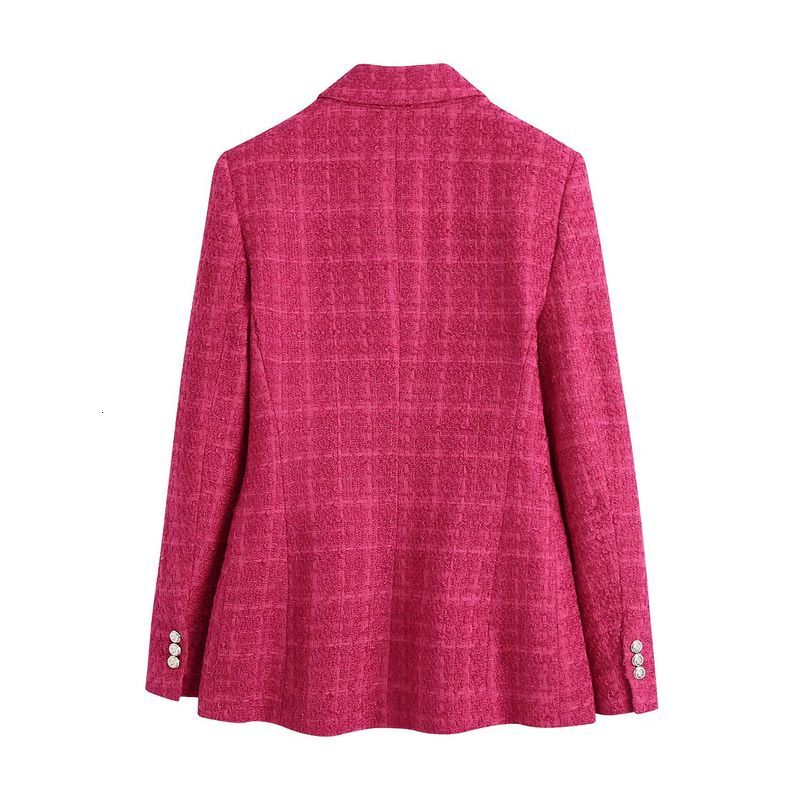 Womens' Clothes Autumn New Clothing Fashion Texture Double-Breasted Loose Suit Jacket E5
