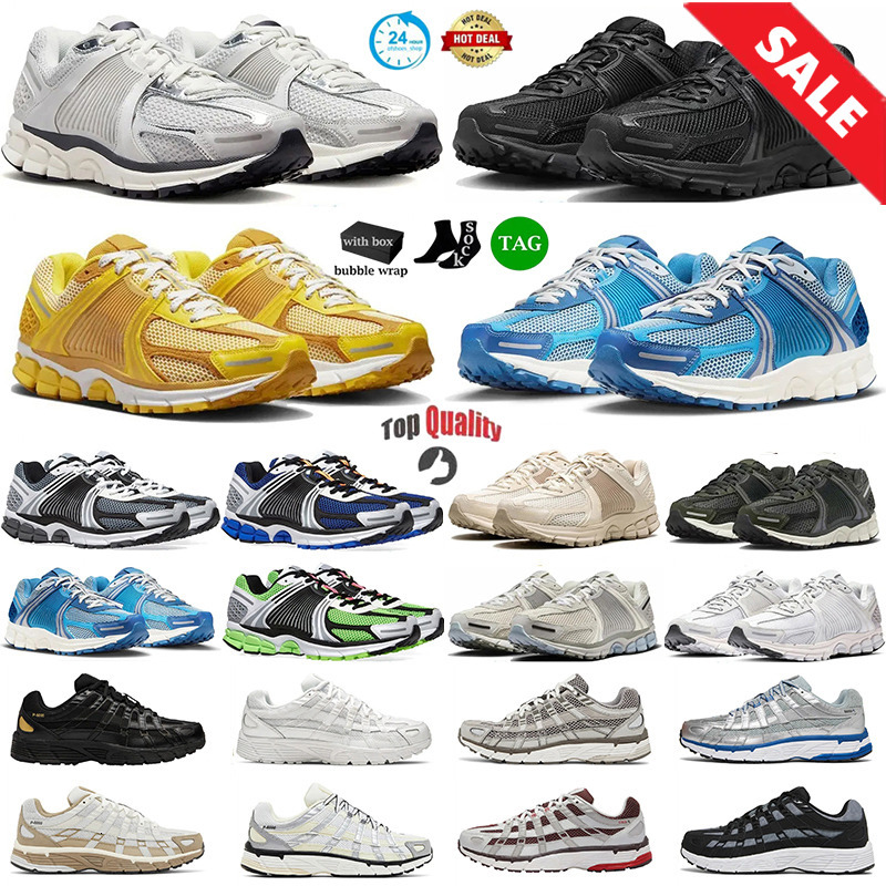 Running Shoes Designer P6000s & Vomere5s Sneakers Black White Metallic Silver Dark Pony Light Aqua Outdoor Mens Womens Casual Shoes Breathable Sports Shoes