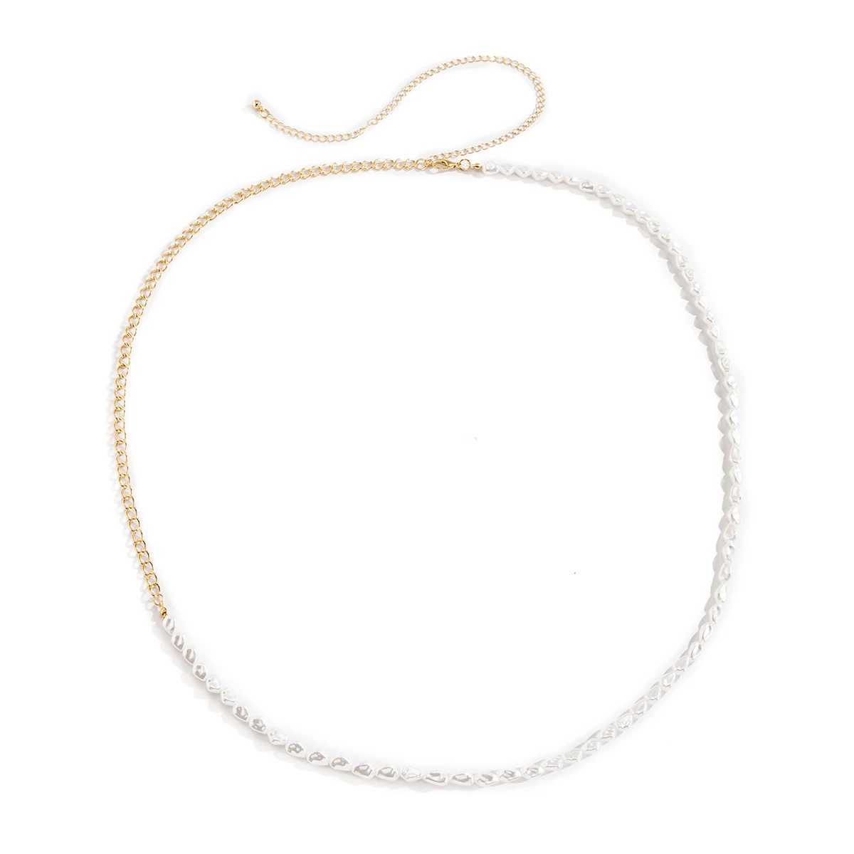 IngeSight. Z Bohen Baroque imitation pearl body chain used for Wen sexy summer beach harness waist belly chain with jewelry gift X250410
