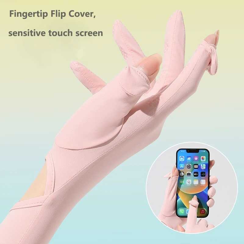 1/2/4 Pairs of UV-Resistant Sport Driving Outdoor Gloves with Full Finger Sleeves and Touchscreen Function for Long Gloves L251110