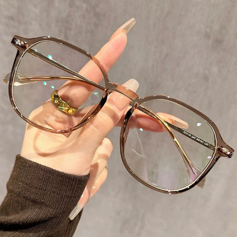 Sunglasses Fashion Luxury Sexy Round Tea Small Frame Eyeglases For Women With Prescription Eyewear Anti Blue Light Reading Glasses