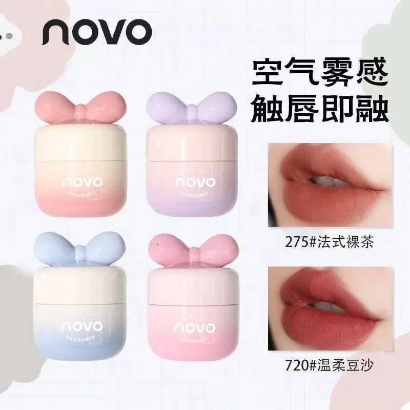 NOVO Lip Clay Waterproof Sweatproof Longlasting Non-sticky Matte Lipstick Plain White Non-fading Lip Gloss Wholesale Makeups HotT251110