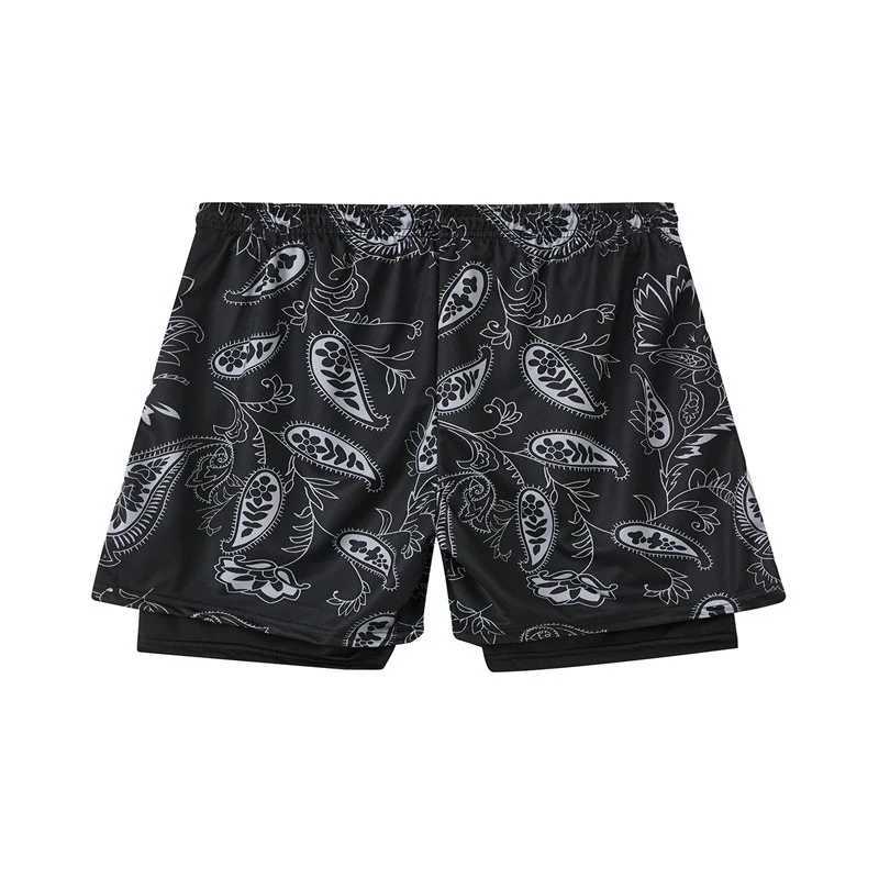 2025 New Summer Double layer Shorts for Men 3D Printed Quick Drying Sports Shorts for Men Fashion Breathable Shorts for Men Mesh Sweaters X250410