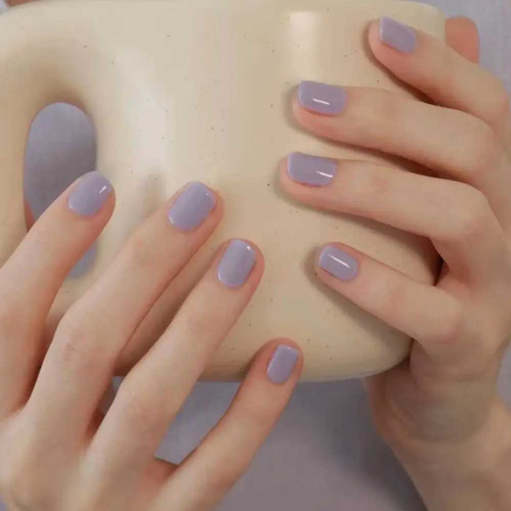 French Simple Style Fake Nail Short Round Fake Nail Full Cover DIY Nail Tip for Salon Removable DIY Processing Tool W250410