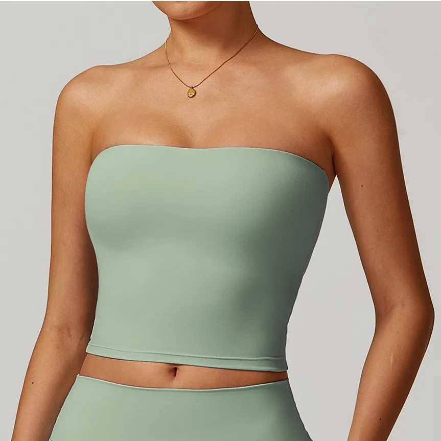 New strapless yoga womens vest sexy and beautiful back sports bra shockproof and quick drying fitness womens underwear topXJ250410