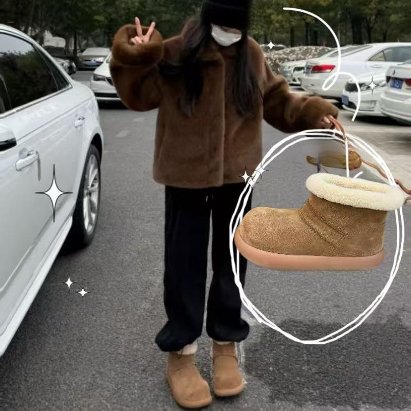 Designer Short Boots Warm Thick Bottom Short Wool Boots Women's Snow Boots Autumn/Winter New Warm Designer Shoes