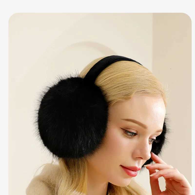 1PC Winter Solid Color Plush Ear Warmer Women Thickened Warm Earmuff Ear Cover Outdoor Cold Protection Ear-Muffs Folding Earflap W251110