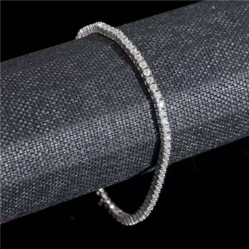 Factory Price Iced Out Chains Silver S925 2.0mm VVS Moissanite Tennis Chains Necklace Women and Men