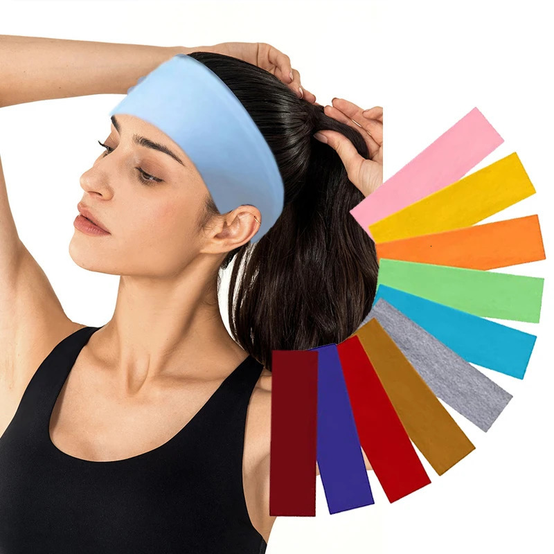 Women Yoga Elastic Turban Hair Band Headband Sports Headbands Headwrap Lace Elastic Sports Headband Unisex Sport Sweat Sweatband 250410