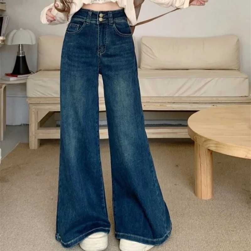 High Waist Jeans Wide Leg Loose Fit 2025 Fashion Denim Trousers Comfort Stretch Bootcut Pants for Women Casual Wear Everyday C251110