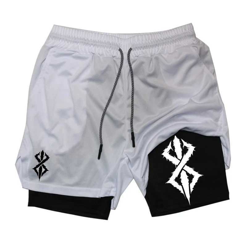 2024 Fashion 2-in-1 Slow Running Compression Shorts Mens Casual Double Layer Shorts Fitness Training Shorts M-3XL X250410