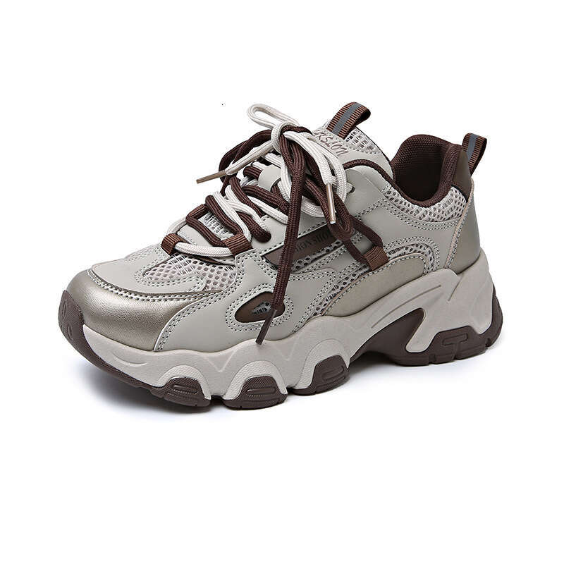 Paris 2025 Autumn Winter Dad for Women Thick Sole Height Increasing Mesh Breathable Versatile Lightweight Sports Casual Shoes F890