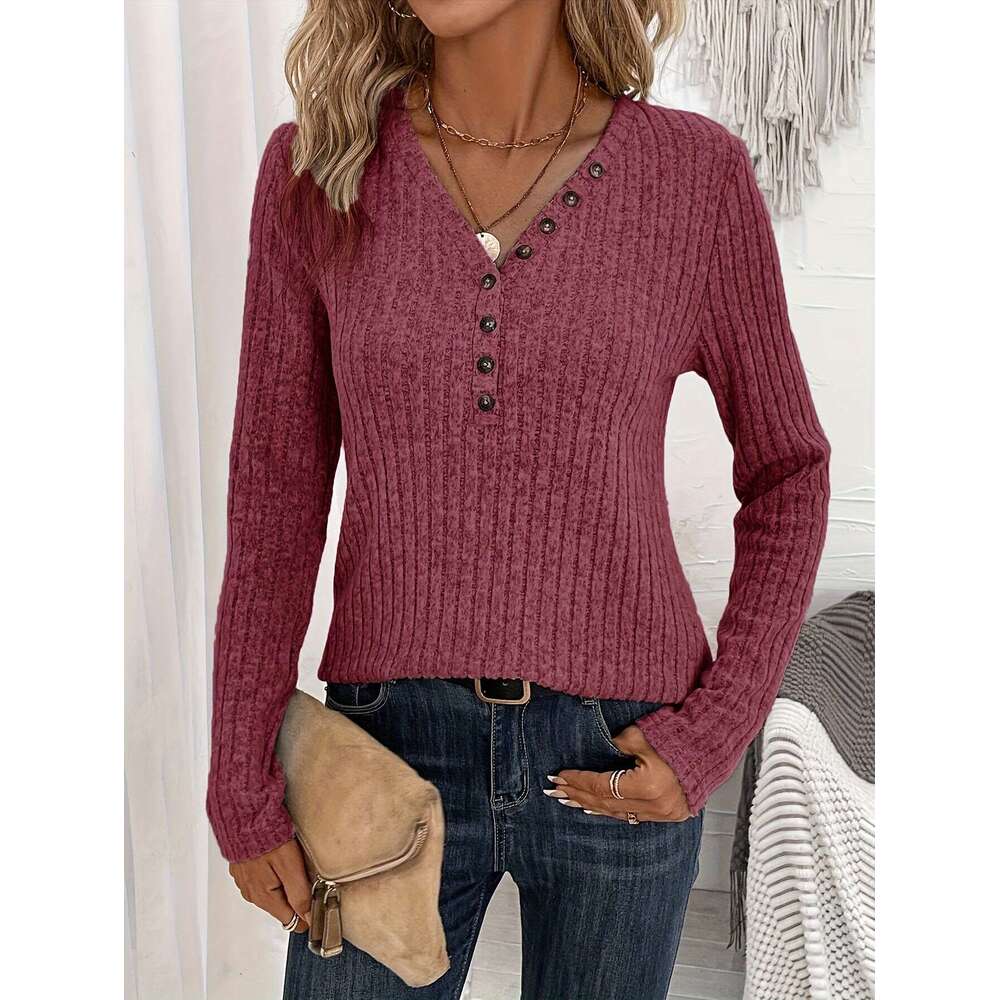 Autumn Winter Plus Size Middle East Cross-Border Amazon European American Foreign Trade Women's Long Sleeve Solid Color Casual Knitted Sweater