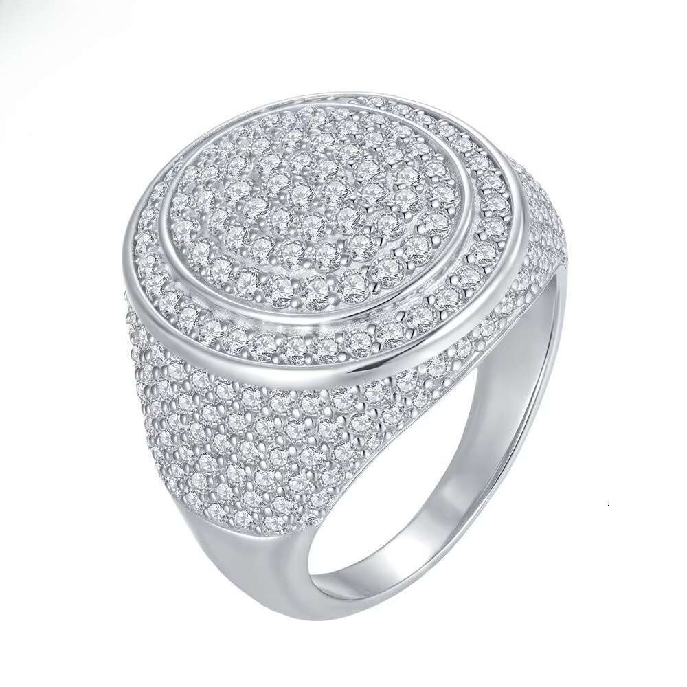 Sandstone Solid 925 silver Ring Men's Fashion Wholesale Hip Hop Accessories