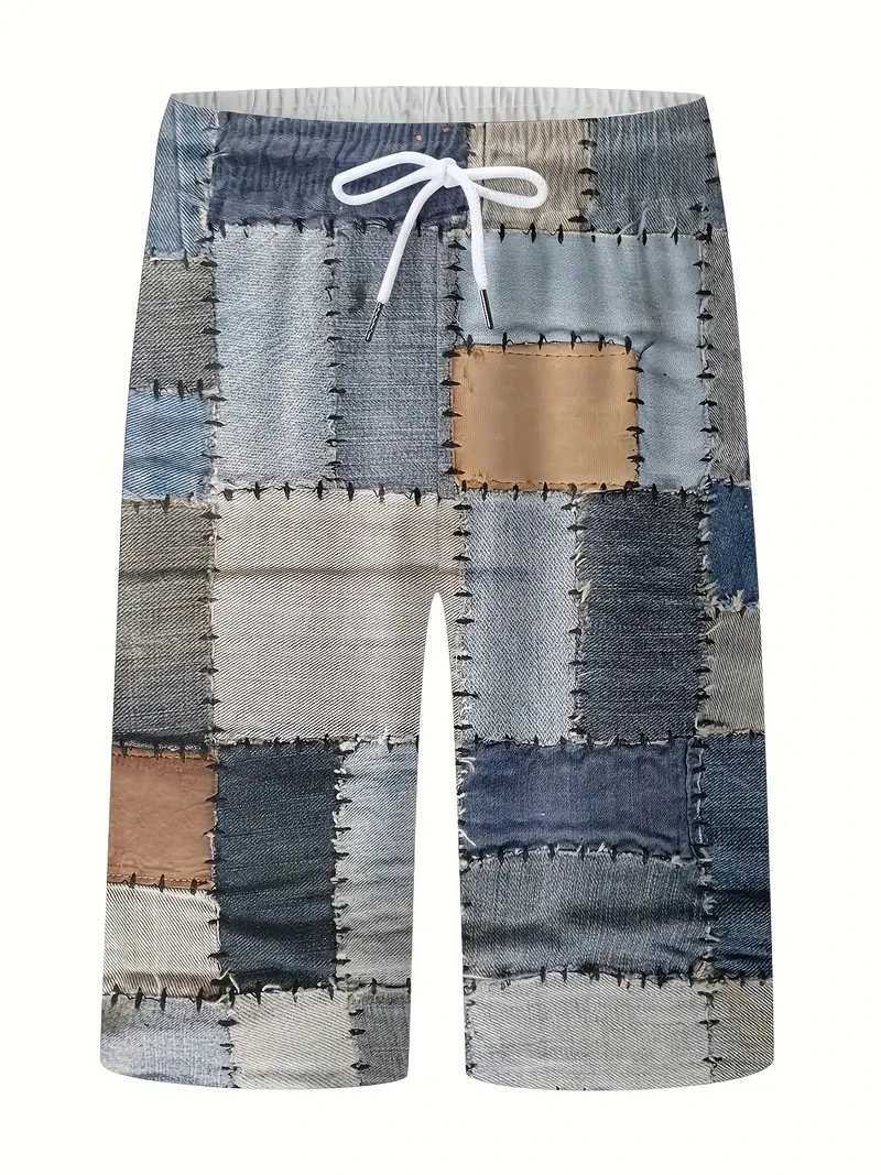 Mens beach shorts fabric mesh 3D printed shorts mens summer breathable shorts fitness street shorts mens Ropa Hombre X250410