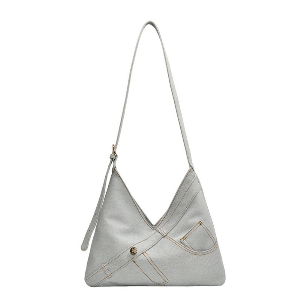 Womens Trendy Denim Shoulder Bag - Stylish Arm Pit Crossbody with Ample Storage for Everyday Use