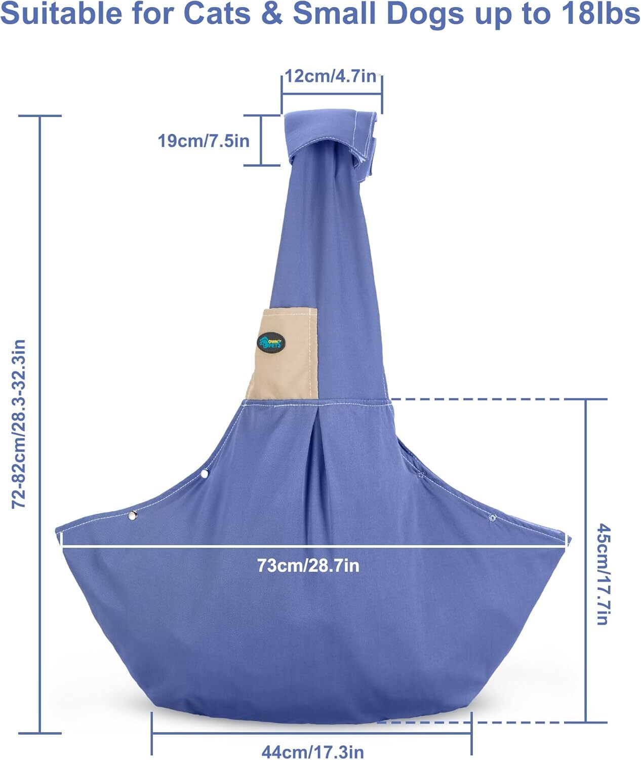 ownpets pet dog sling carrier cat travel bag pet soft pouch and tote design adjustable shoulder strap hands free safesuitable for puppy small dogs cat