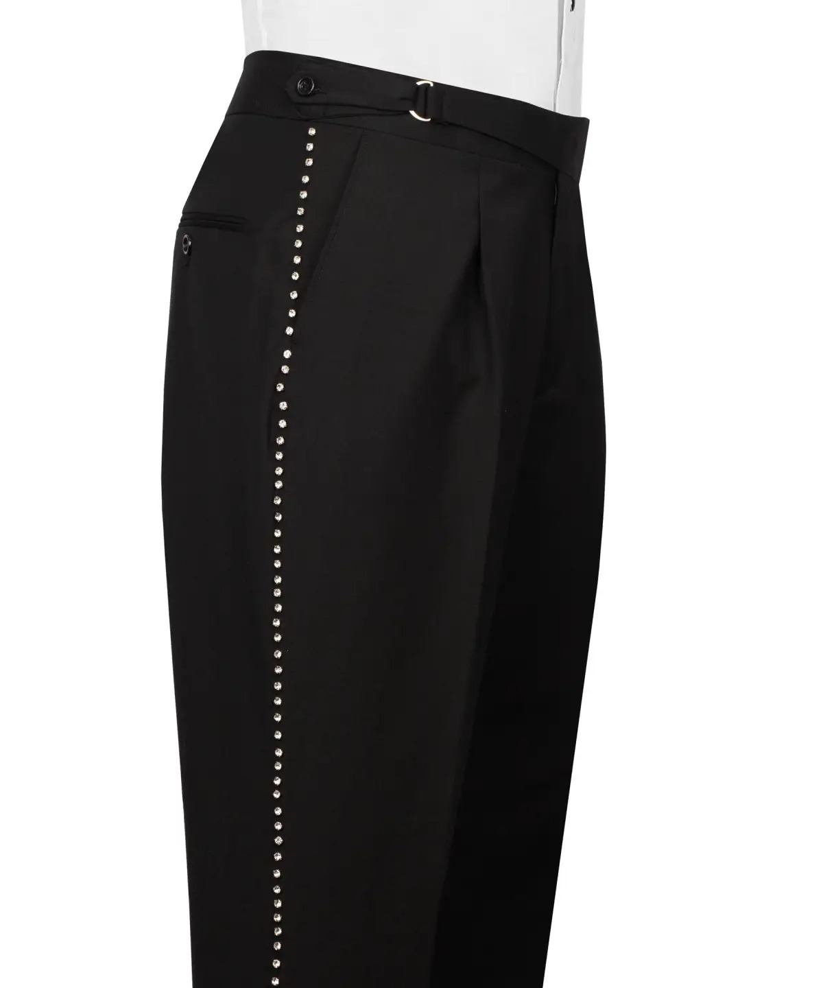 Handsome Men's Jacket Crystal Blazer Two Pieces Set Peaked Lapel Double Breasted Rhinestone Groom Coat Customized Jacket+Pants Plus Size