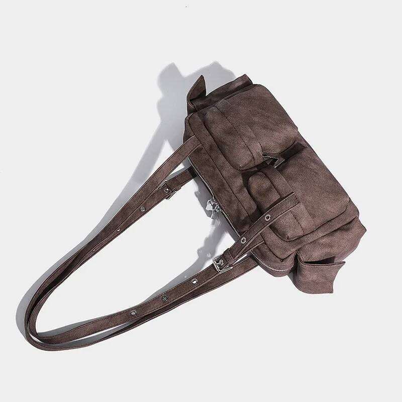 New South Korea Designer Underarm Bags for Women Luxury Handbags Purses Vintage Large Capacity Multiple Pockets Shoulder Bag