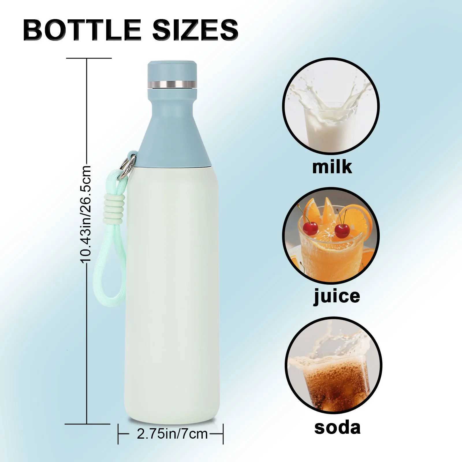 Fashionable cup Stainless Steel Water Bottle 500ml Screw Lid Vacuum Insated Sports Flask Leak Proof Small for School Travel Y251110