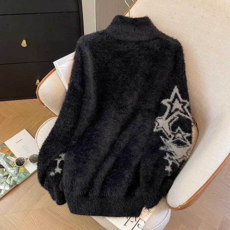 Fashion Y2k American Vintage Gothic Print Autumn Winter Sweaters Cardigan 2000s Subculture Loose Casual Long Sleeve Zipper Cardigan Chic Y251110