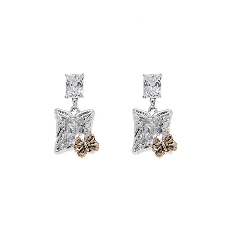 Original Retro Bowknot for Women Simple Exquisite Personality Drop Earrings High-end Temperament 925 Silver Needle Ear Jewelry