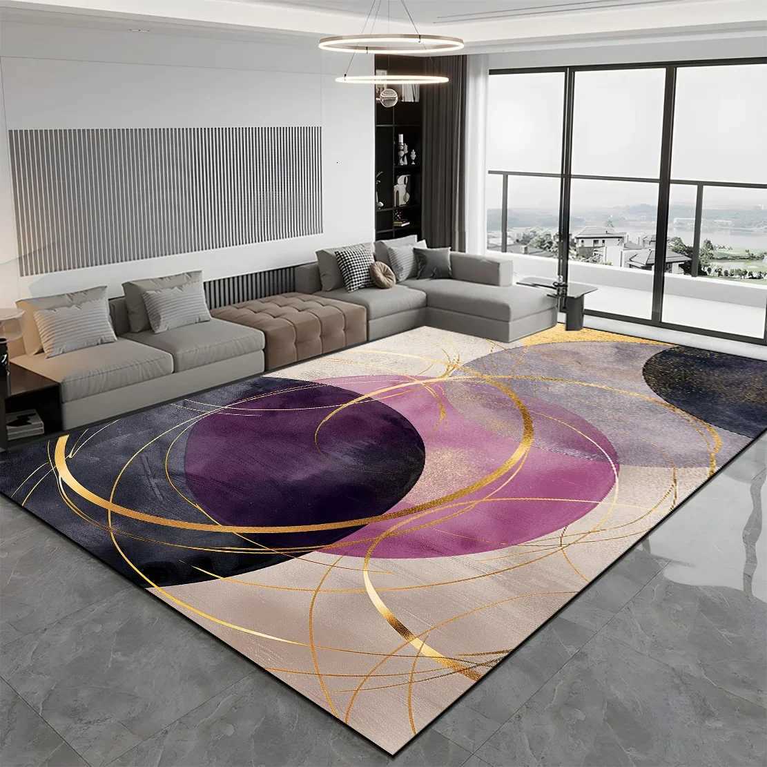 Large Carpets for Living Room Modern Light Luxury Bedroom Decoration Rugs Customized Thickened Floor Mat Lounge Rug Y251110
