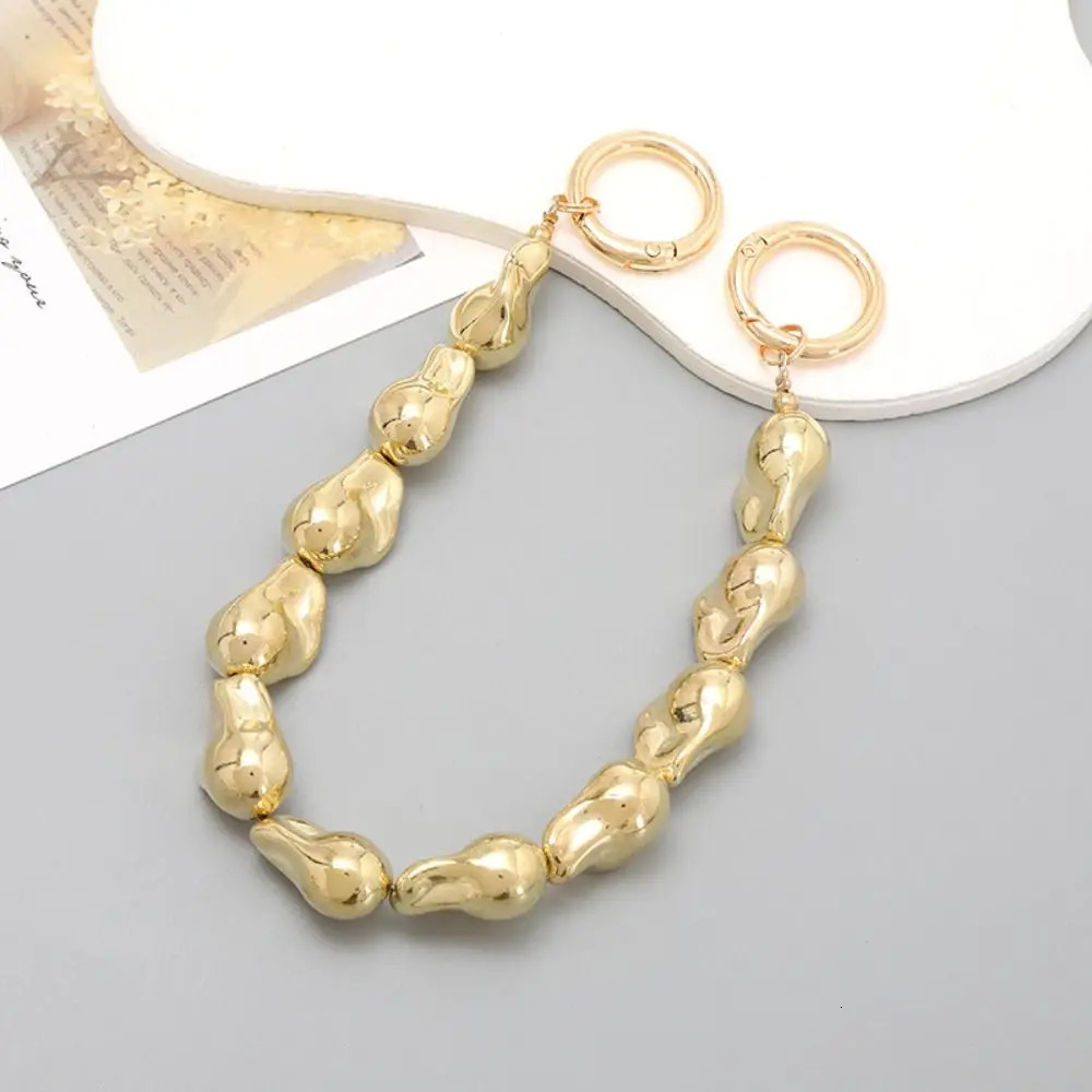 Korea Irregular Pearl Beaded Mobile Phone Chain For Women Handbag Belt Strap ABS DIY Replacement Handle Bag Accessories 251110