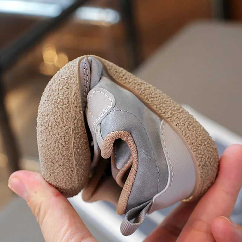 Fresh New Flat Heel Children Sneakers for Spring 2025 Chic Designer Kids Shoes Boys Gray Sneaker Beige Sports Shoes Girls I06042T251110