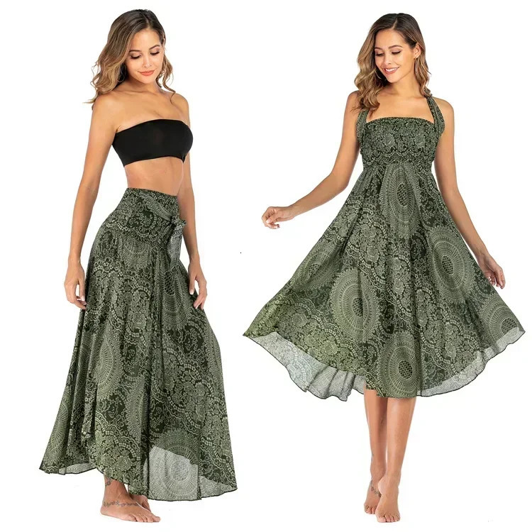 Sexy Summer Long Wave Simia Bottom Womens Leather Retro Casual Ropa Mujer Faldas Loose Fashion y2k Maxi Clothing Saia Jupe 250407