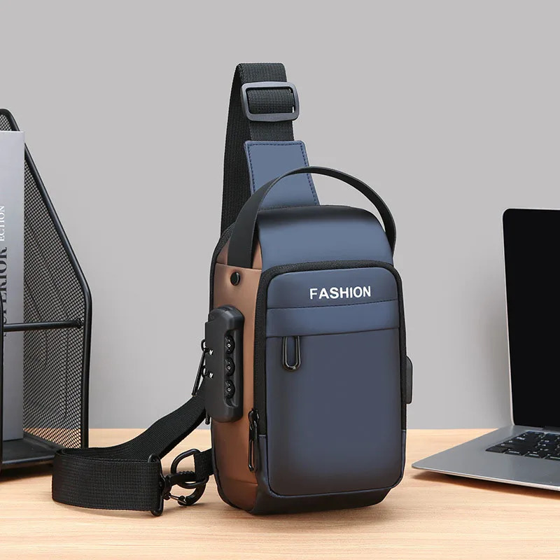 Men Anti Theft Chest Bag Shoulder Bags USB Charging Crossbody Package School Short Trip Messengers Mens Oxford Sling Pack 251110