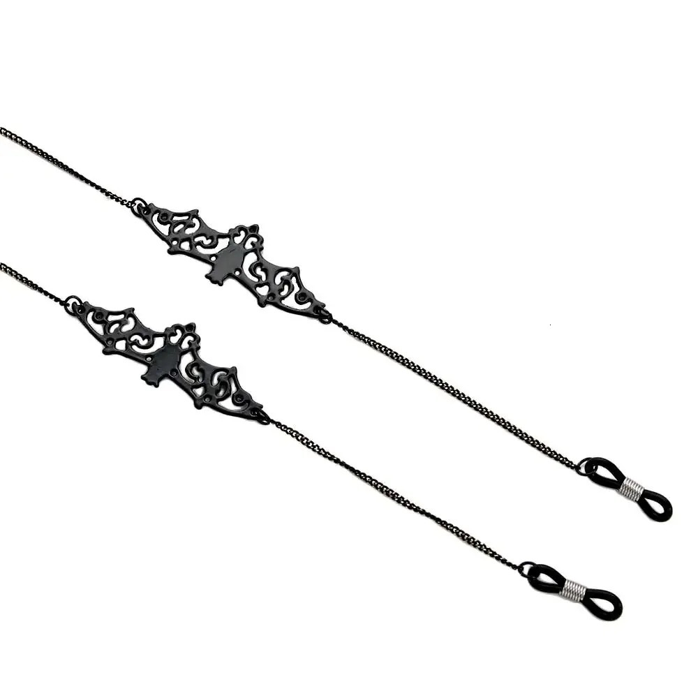 75CM Retro Hollow Black Bat Metal Glasses Chain Sunglasses Reading Face Mask Tether Anti Loss 250410
