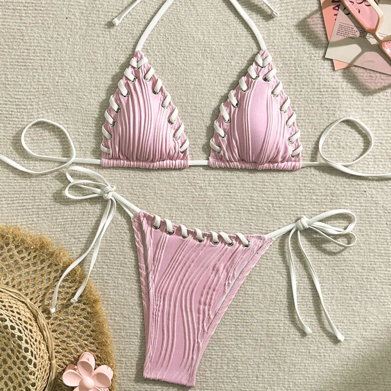 Sexy Bikinis 2025 Womens Swimwear Female Swimsuit For Swimming Wear Bathing Suits Brazilian Bikini Set Beachwear Pool Bather 250409