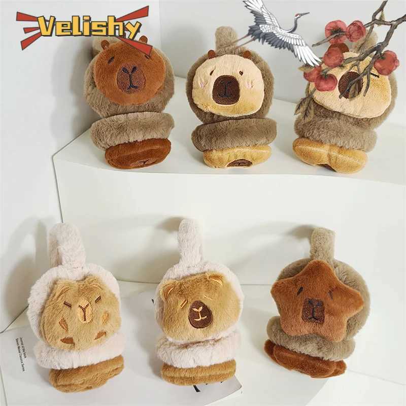 Cute Capybara Plush Warmer Earmuffs Earflap For Women Men Child Winter Warm Ear Cover Outdoor Cold Protection Cycling Ear-Muffs W251110