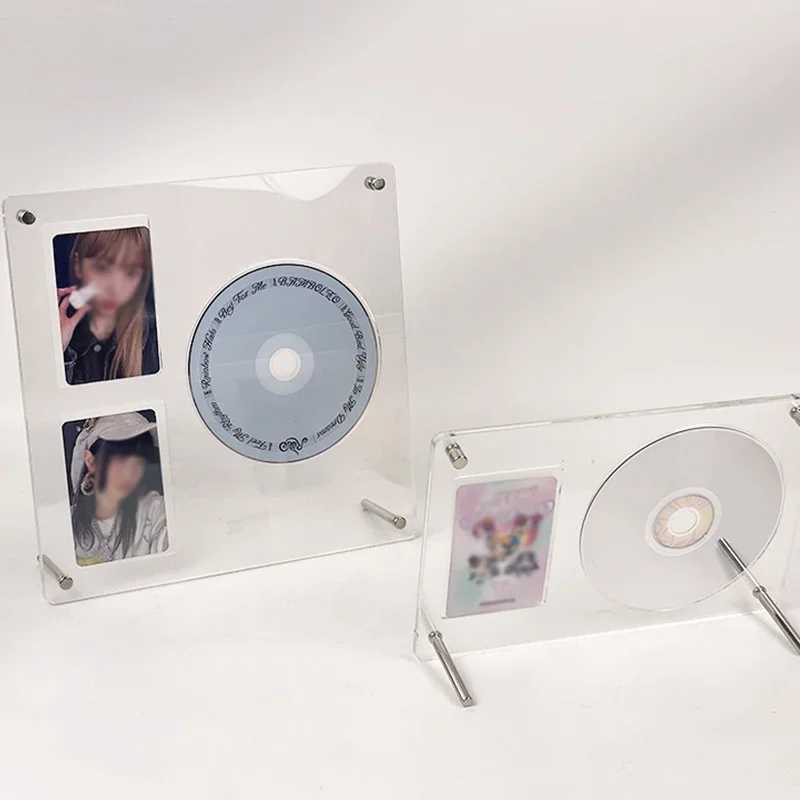 Ins Cd Picture Display Stand Poster Holder Transparent Acrylic Photo Frame Idol Postcards Protector Album Home Room Decor L251110 H260306
