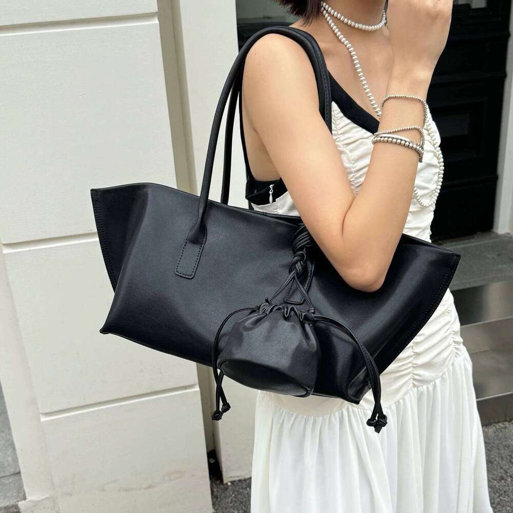 Suede Tote Women's New Cowhide Simple Underarm Fashion Canvas Casual Large Capacity Portable Shoulder Female Bag 251110