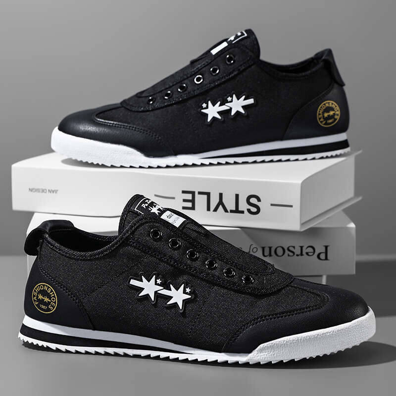 Men's Summer Forrest Gump Slip-On Breathable Canvas Lazy Casual Internet Celebrity Trendy Shoes 9833