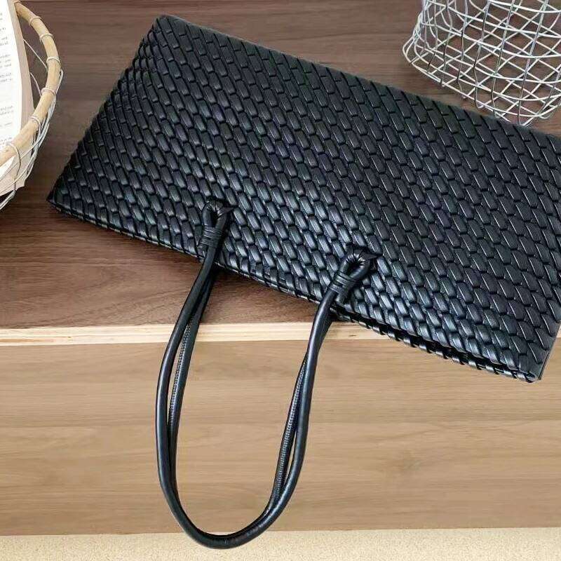 Hand Woven Tote Bags For Women Luxury Designer Handbags Purses 2025 New In PU Cross Weaving With Inner Pocket Underarm Shoulder