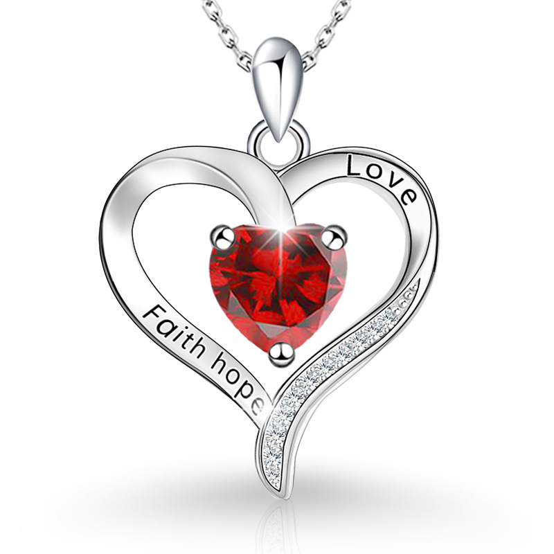 moissanite chain designer necklace designer necklace for woman luxury jewelry chain women s925 sterling silver double-layer heart-shaped twelve births