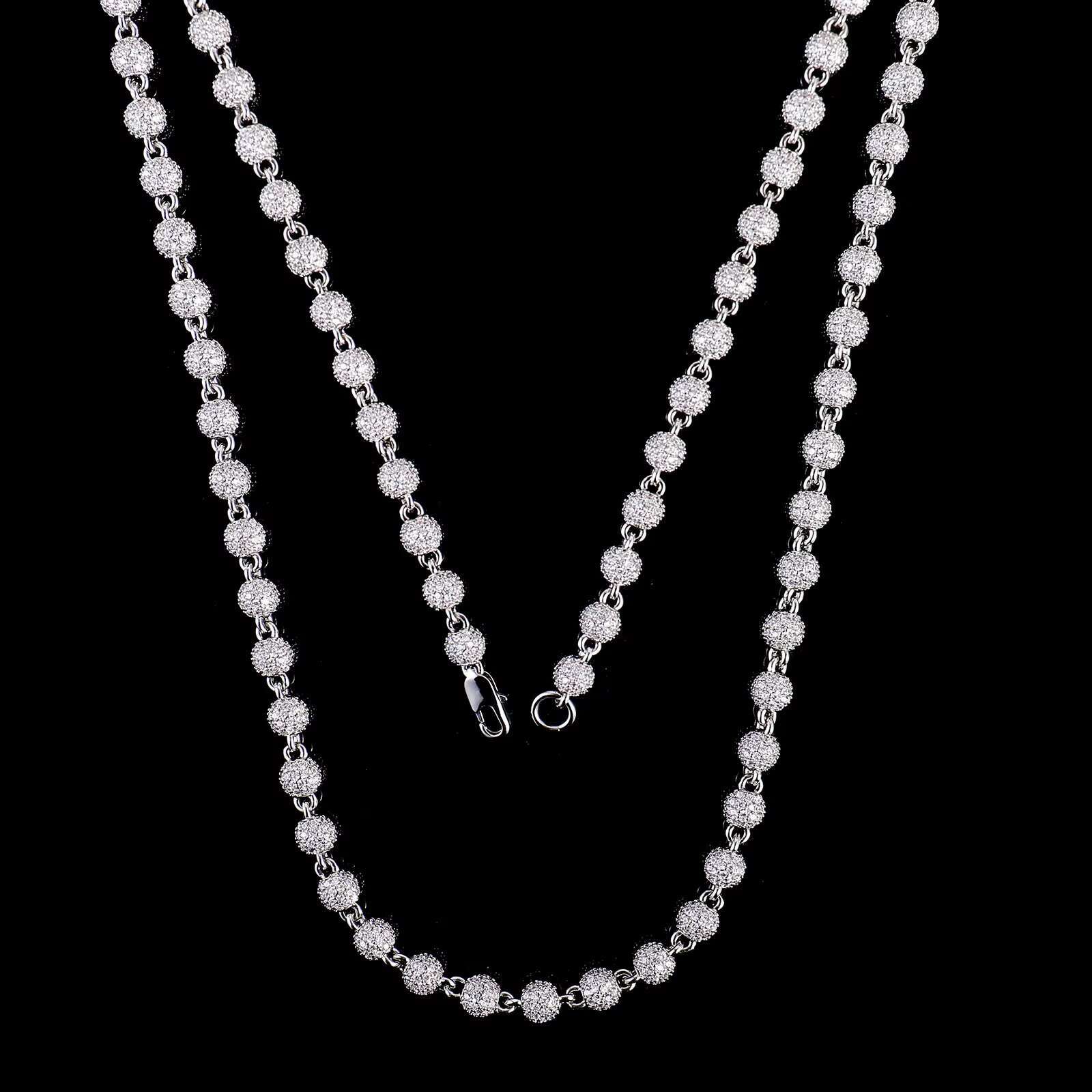 Ready to Ship 10mm Cuban Link Chain Moissanite Hip Hop Jewelry 925 Silver Iced Out Cuban Chain Necklace with GRA Certificate