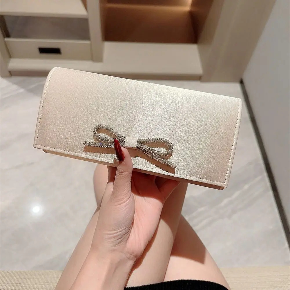 Elegant Sequins Silk Evening Bags Silver Clutch Bag Purse Banquet 251107